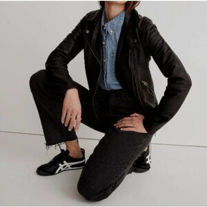 Madewell Washed Leather Moto Biker Jacket
